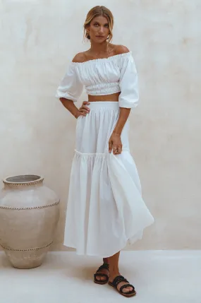 Annabelle Boho Linen Maxi Skirt