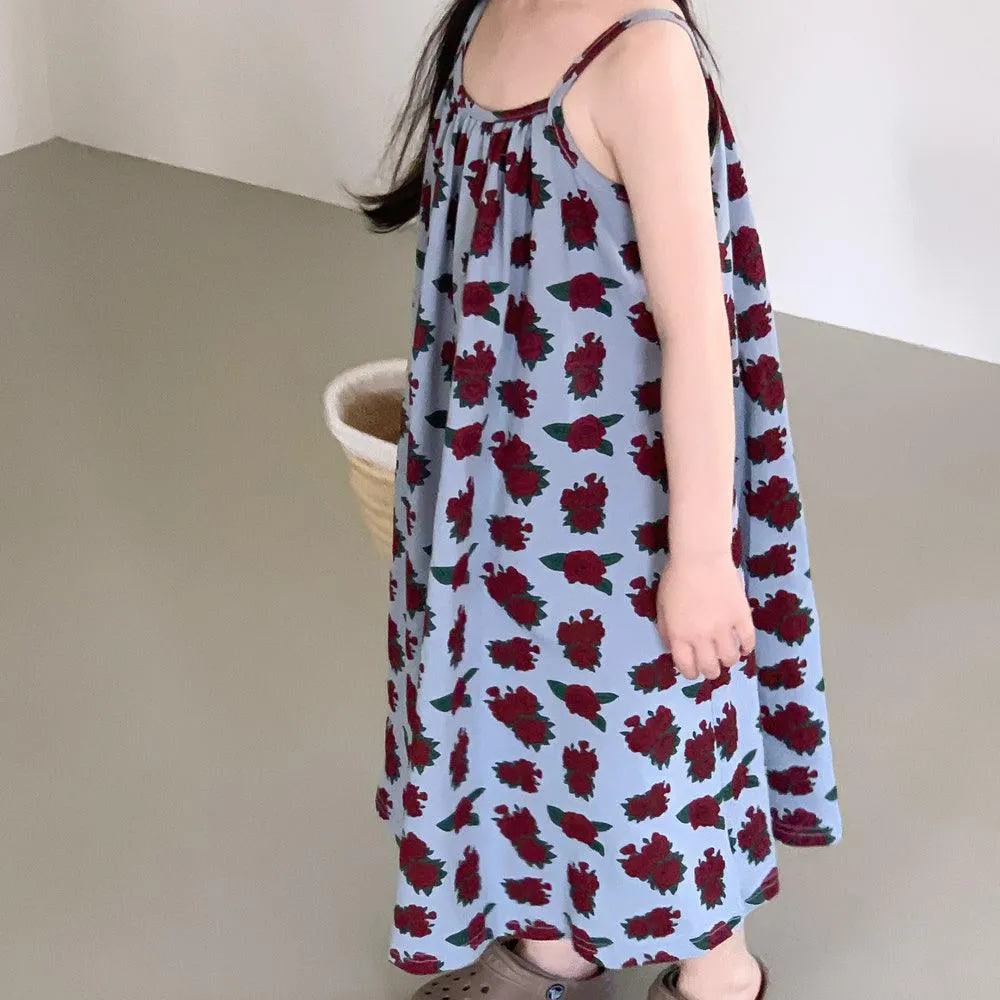 Baby Kid Girls Flower Print Dresses