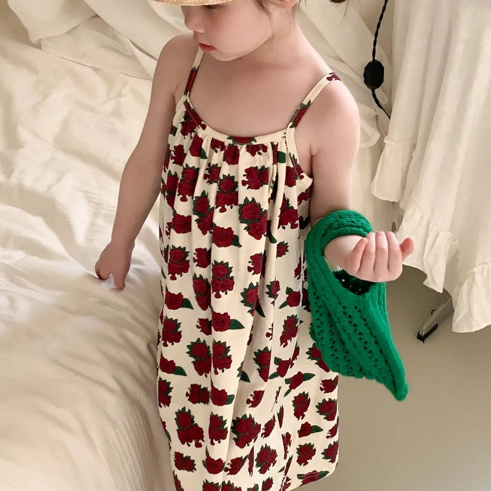 Baby Kid Girls Flower Print Dresses