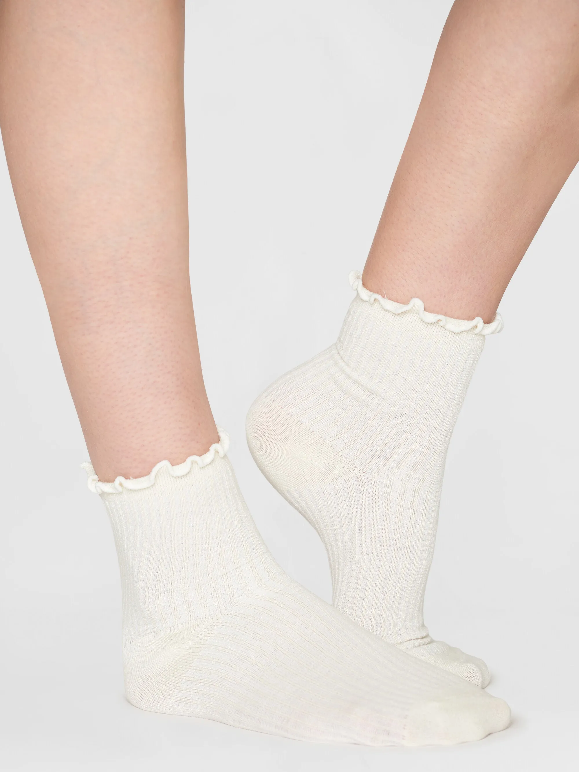 Babylock edge rib socks - GOTS/Vegan - Buttercream