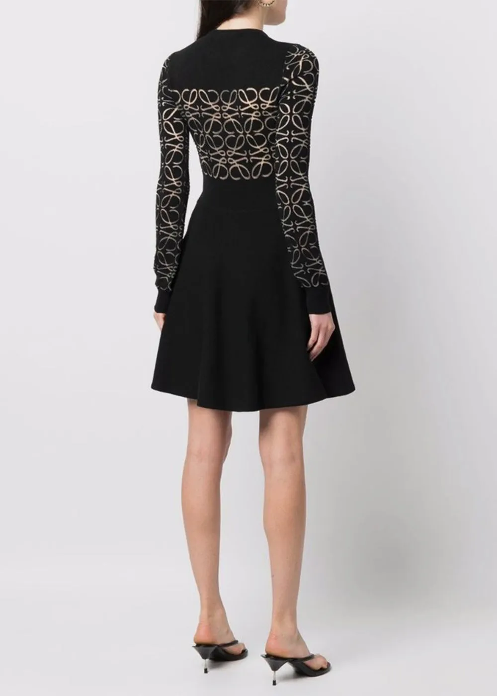 Black Anagram Devore Knit Dress