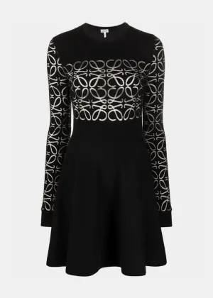 Black Anagram Devore Knit Dress