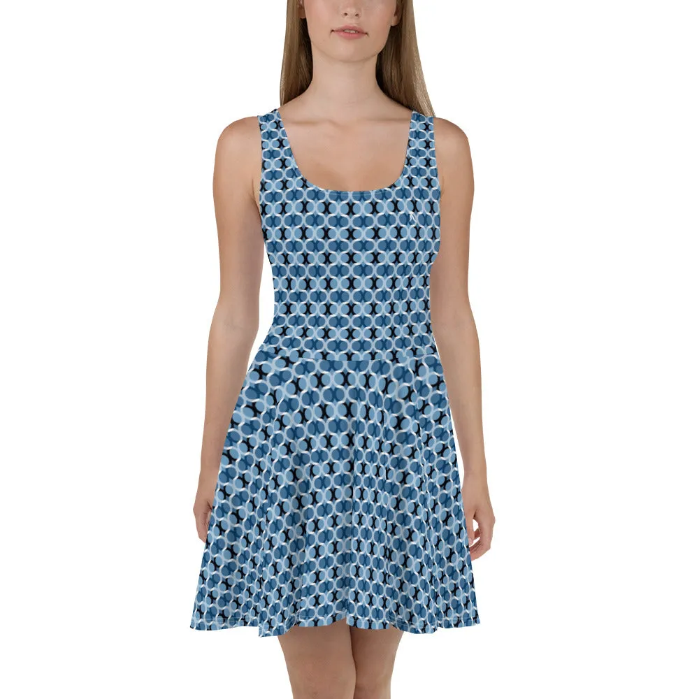 Blue Circles Travel Dress