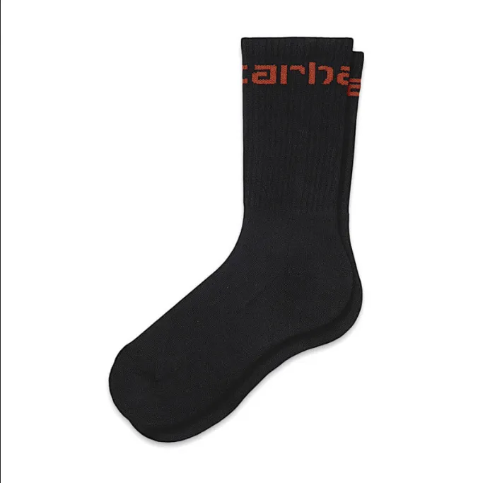 Carhartt Socks medium height I029422 10 black-copperton