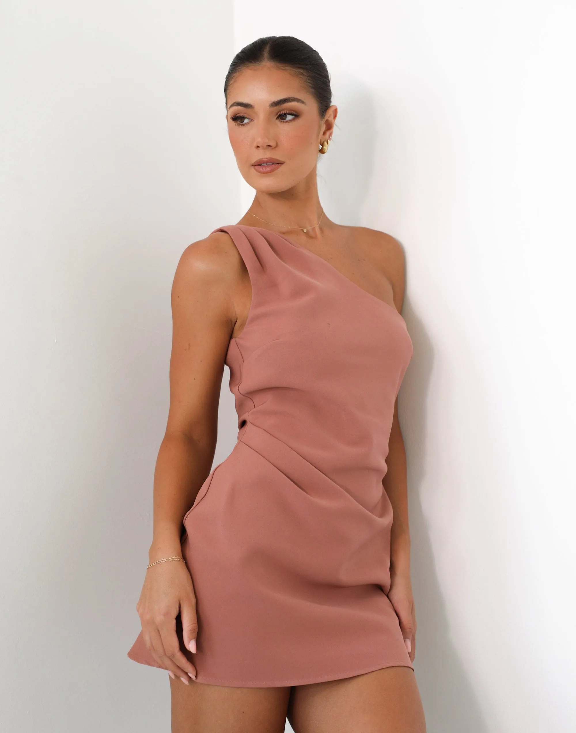 Caroline Mini Dress (Dusty Rose)