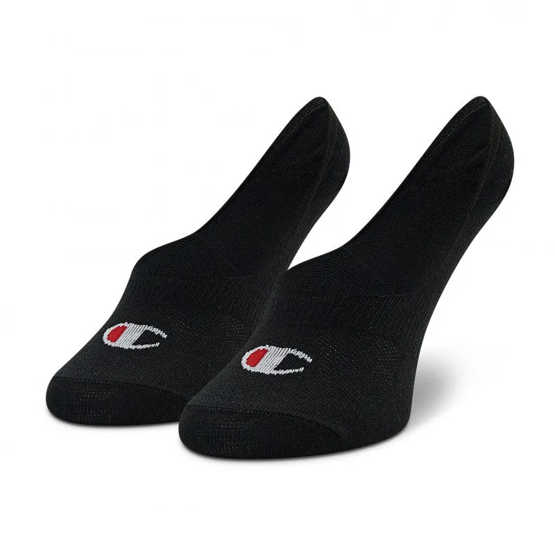 Champion unisex invisible ghost socks U24561 KK001 pack of 2 black pairs