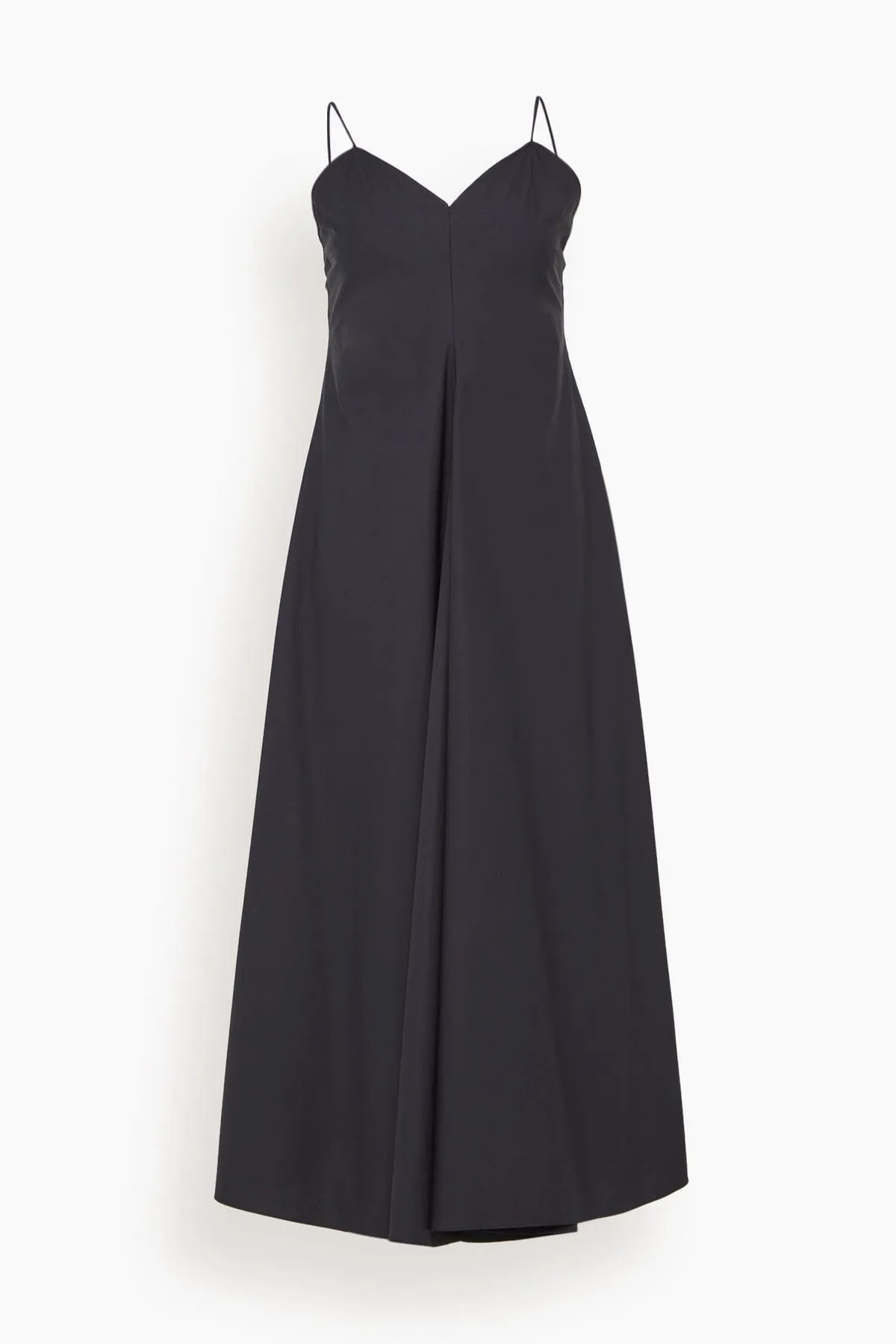 Cotton Strap Dress in Noir