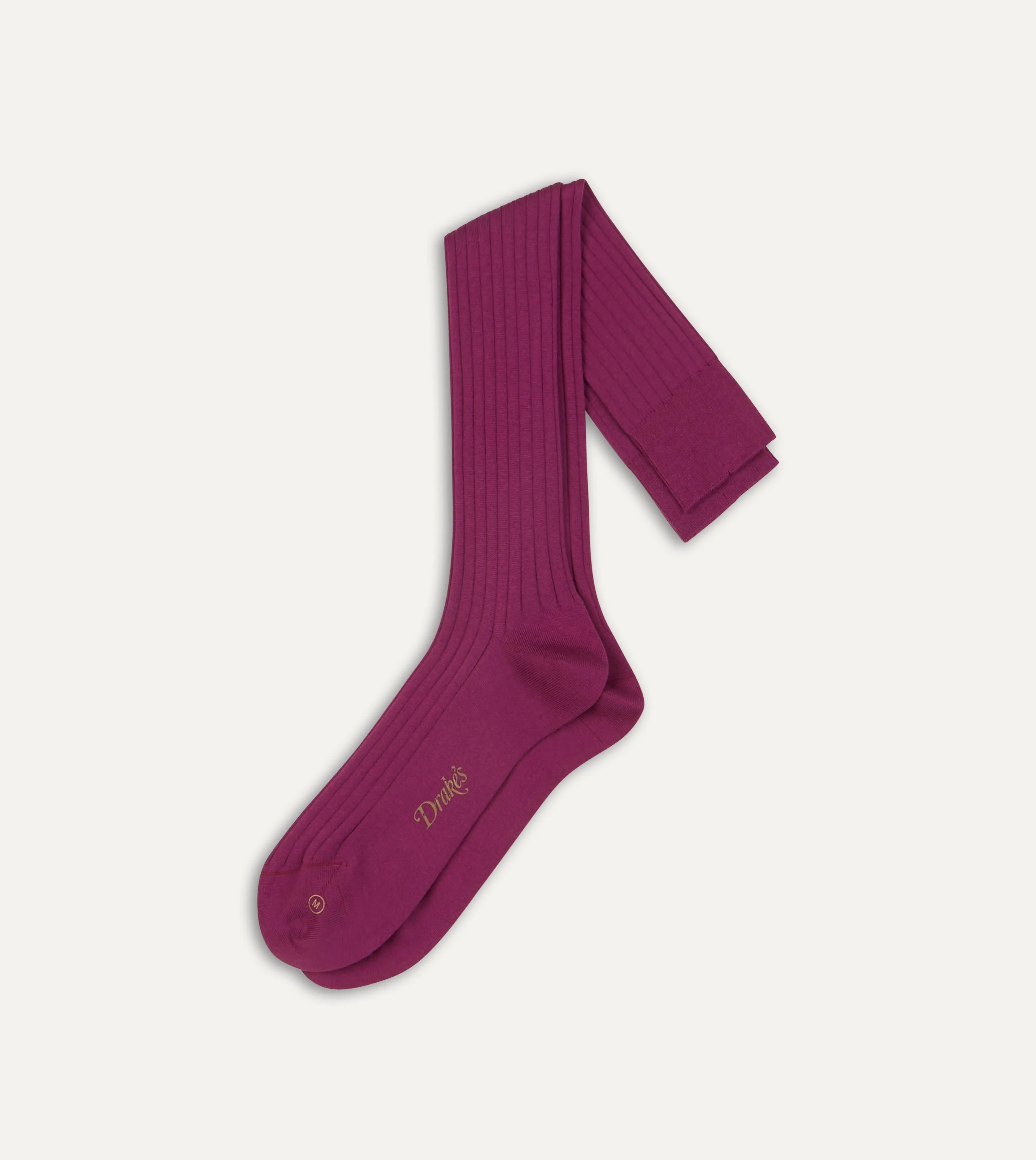 Fuchsia Cotton Over-the-Calf Socks