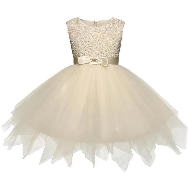 Girls Dress, Princess Lace Flower Girl Dress