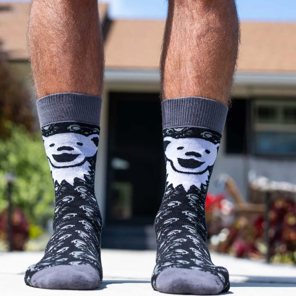 Grateful Dead | Socks | Grey & Black Dancing Bear