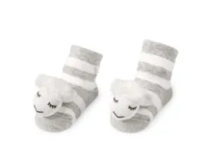 Gray Sheep Rattle Toe Socks