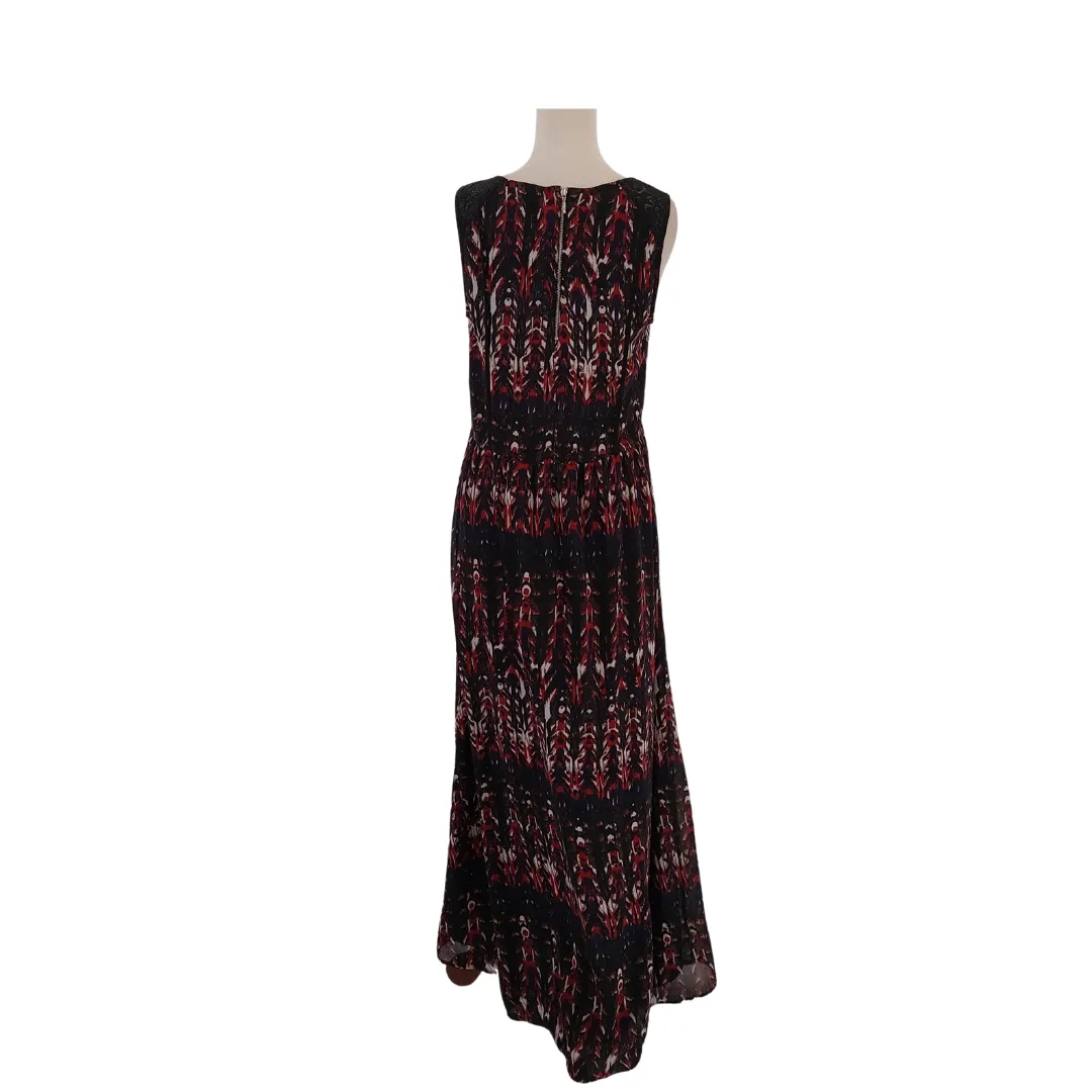 H&M Black Printed Sleeveless Maxi Dress | Pre Loved |