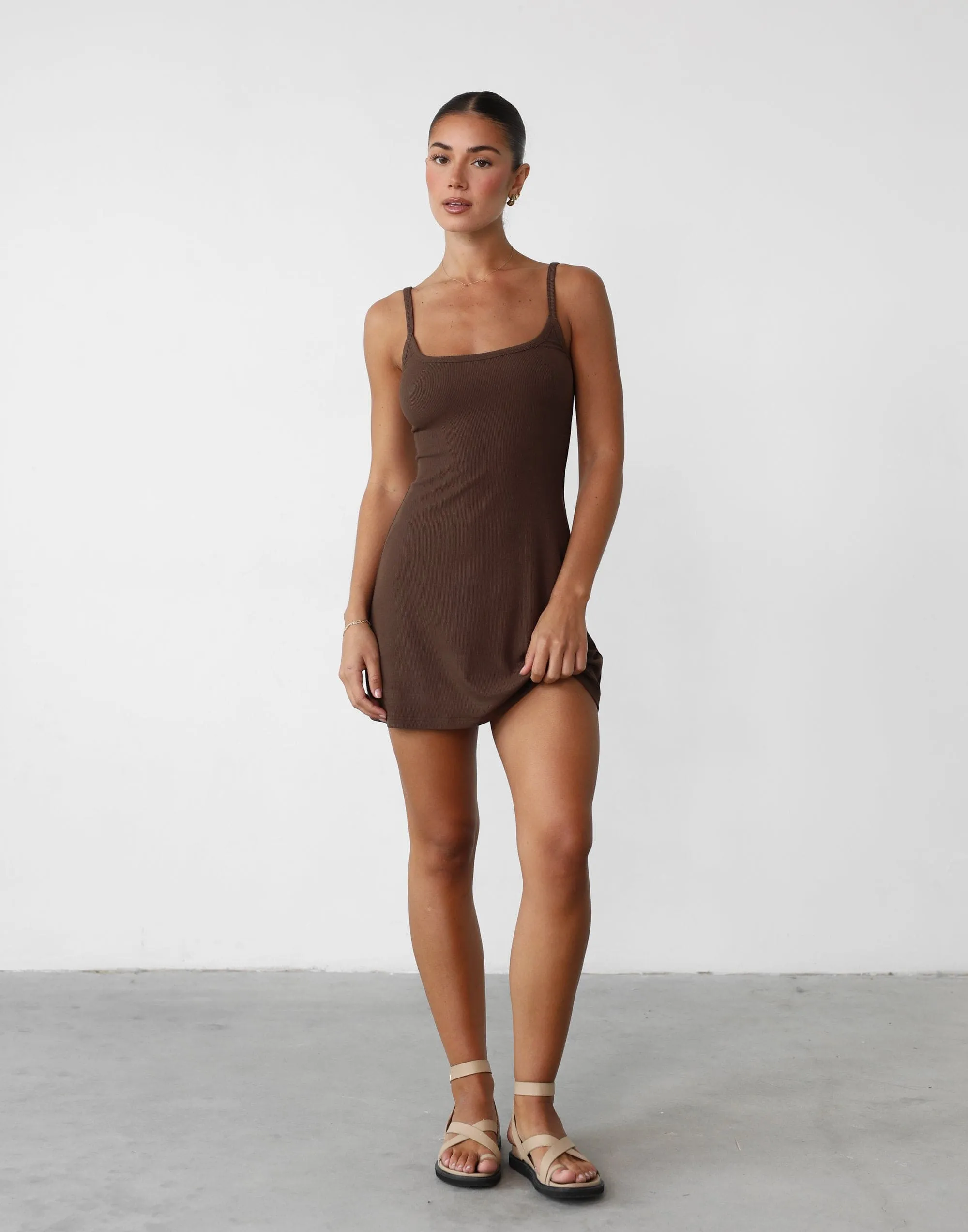 Helia Mini Dress (Oak)