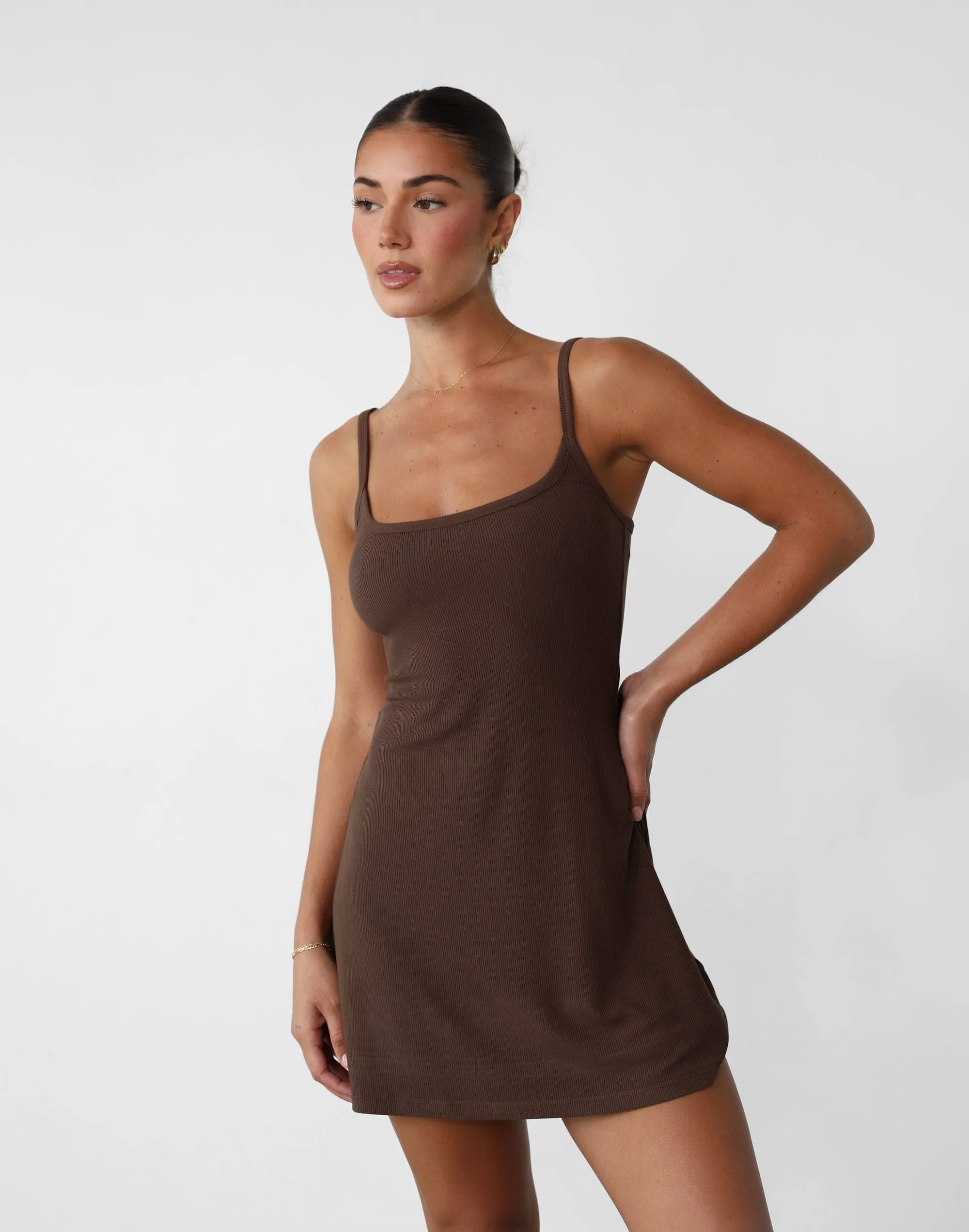 Helia Mini Dress (Oak)