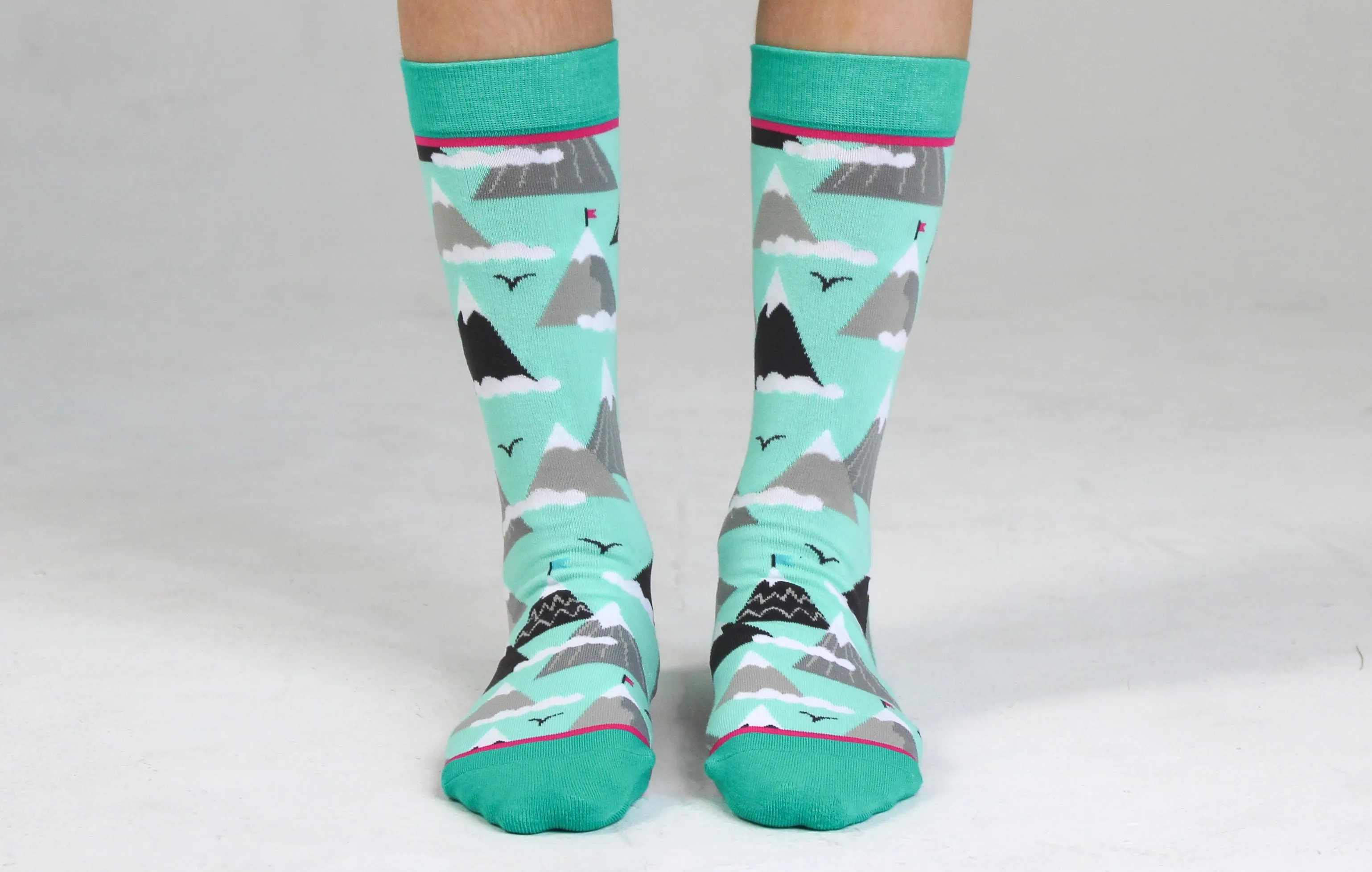 Kids' Cotton Crew Socks, Climb Higher