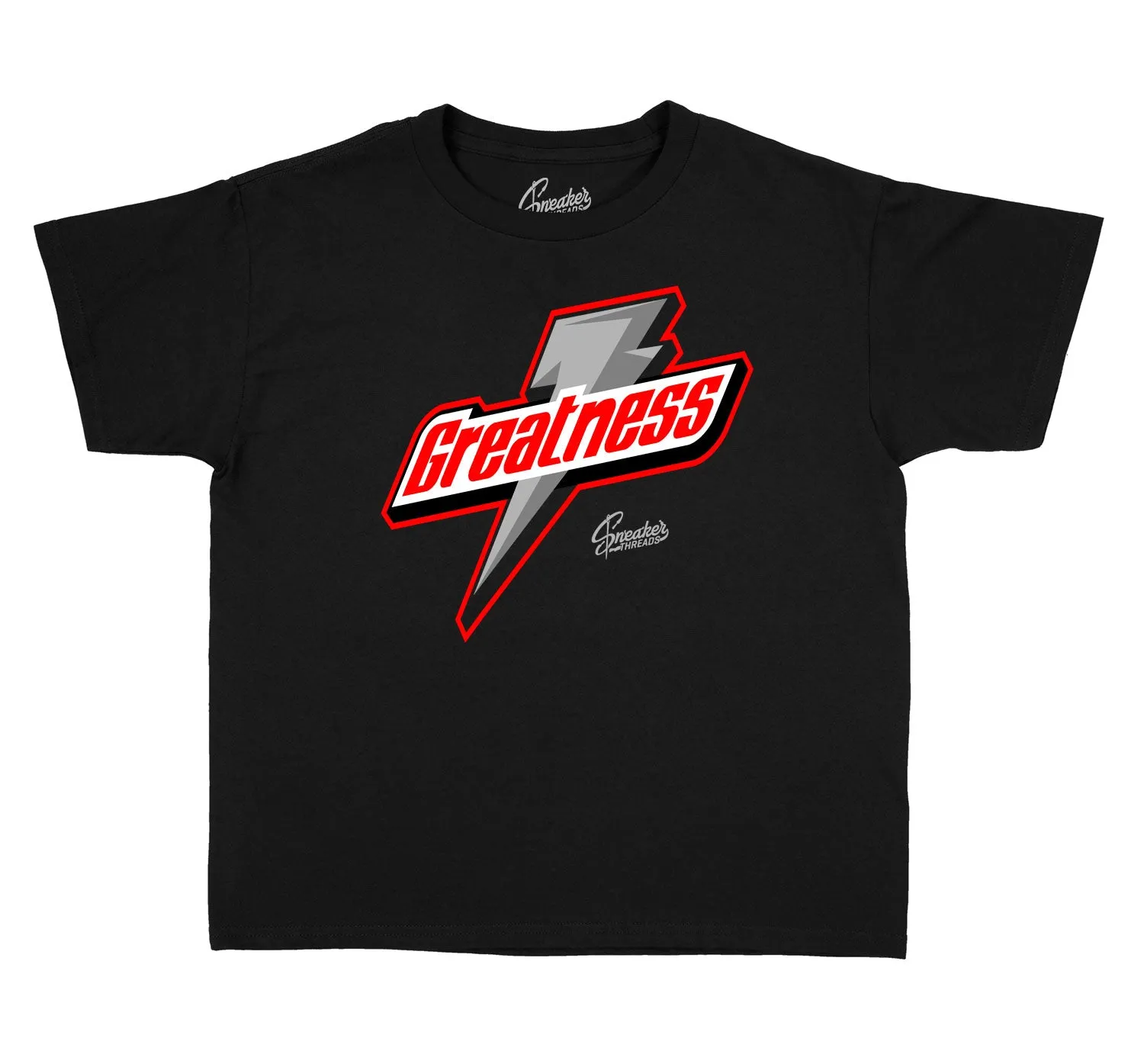 Kids Reverse Flu 12 Shirt - Greatness - Black