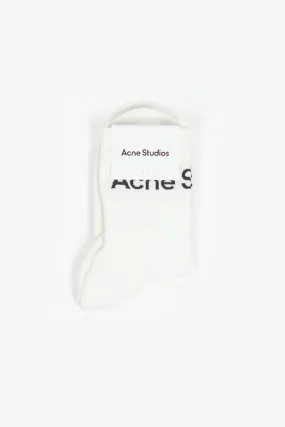 Logo Ankle Socks White