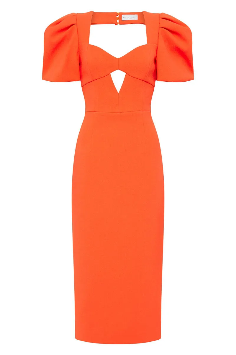 Loretta Puff Sleeve Midi Dress