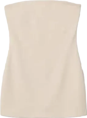 MANGO Cream Strapless Mini Dress BNWT UK 14