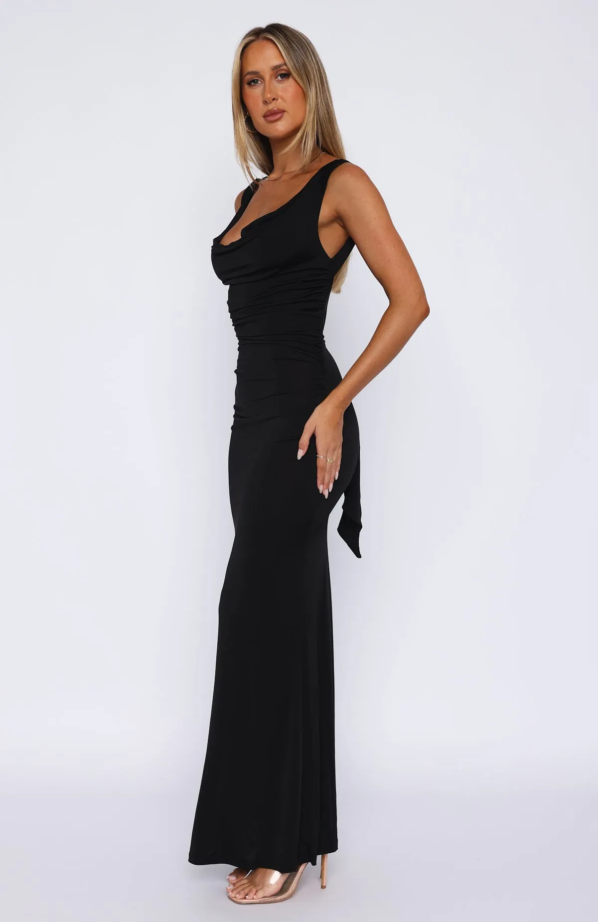 On My Own Again Maxi Dress Black