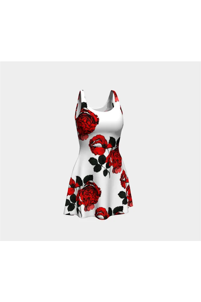 Red Rose Flare Dress