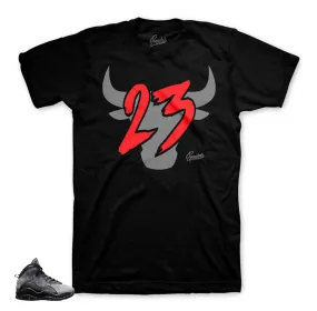 Retro 10 Shadow Shirt - Bull 23 - Black