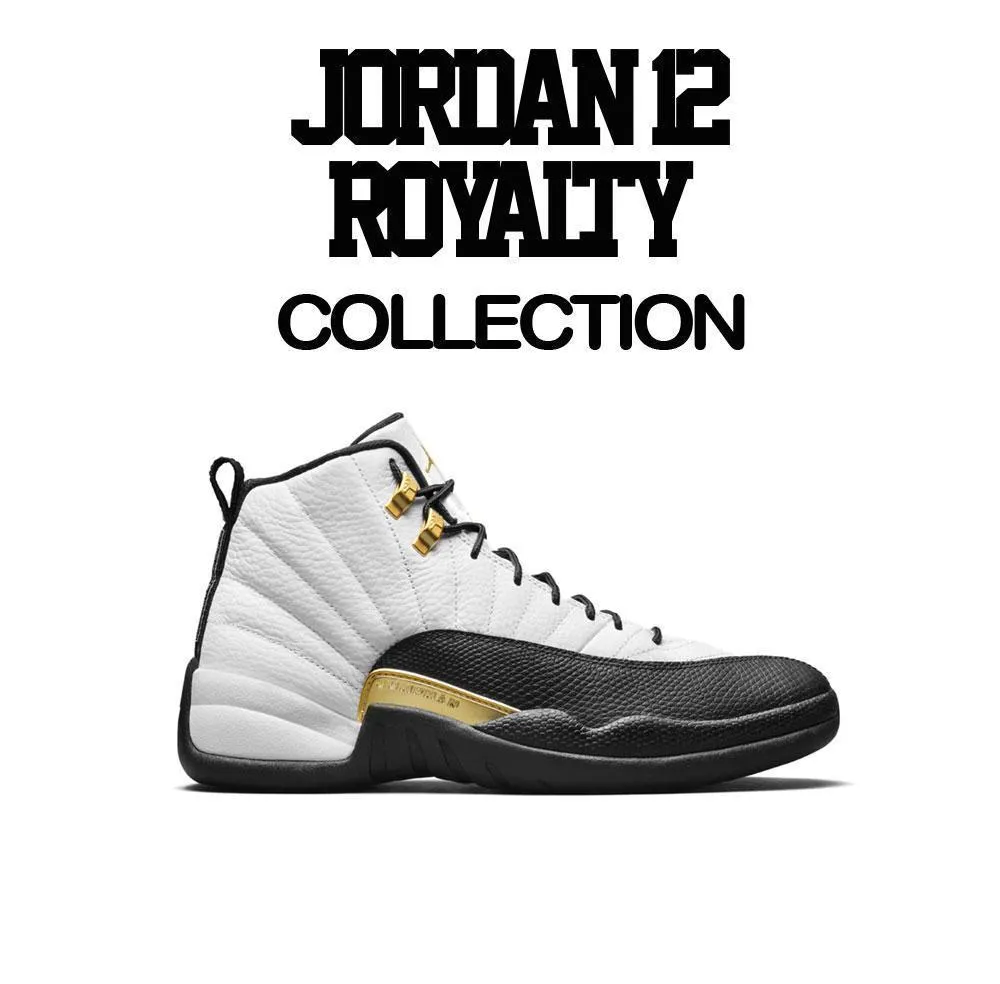 Retro 12 Royalty Shirt - Self Made  - White