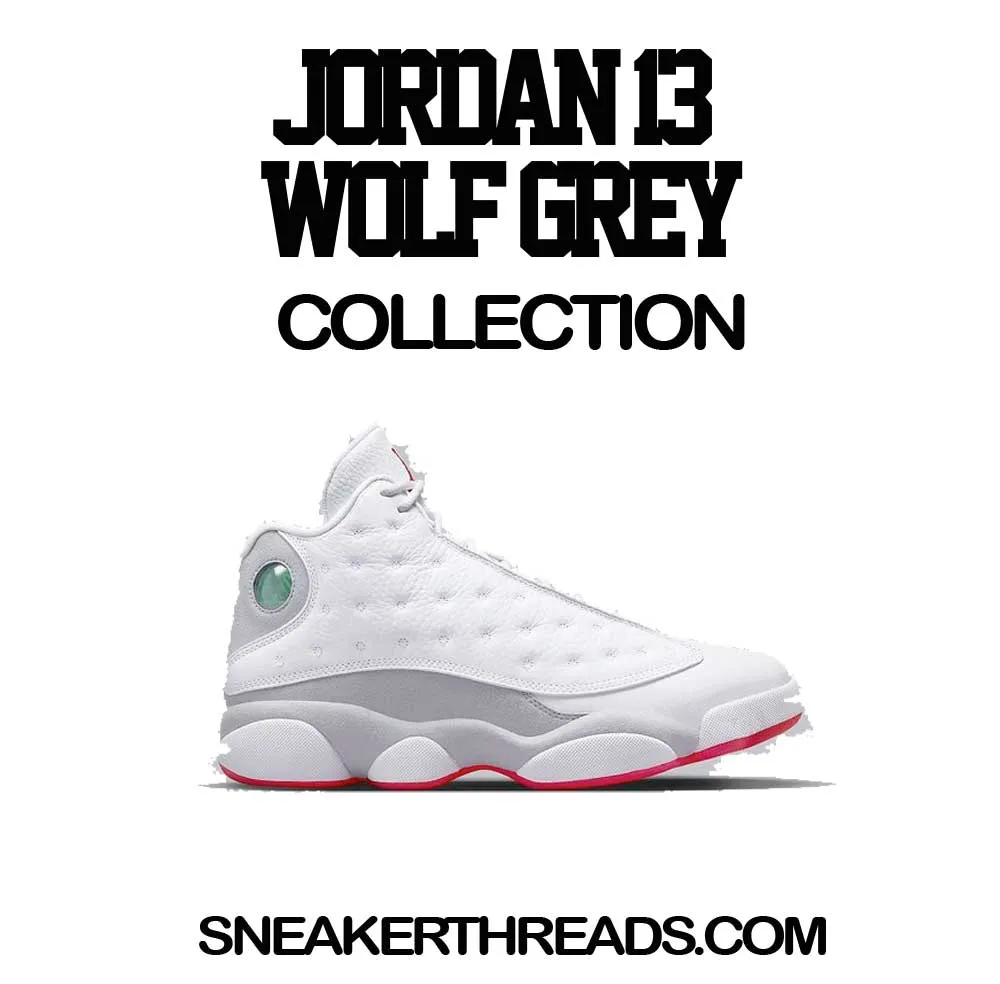 Retro 13 Wolf Grey Shirt - Tony Knows - White