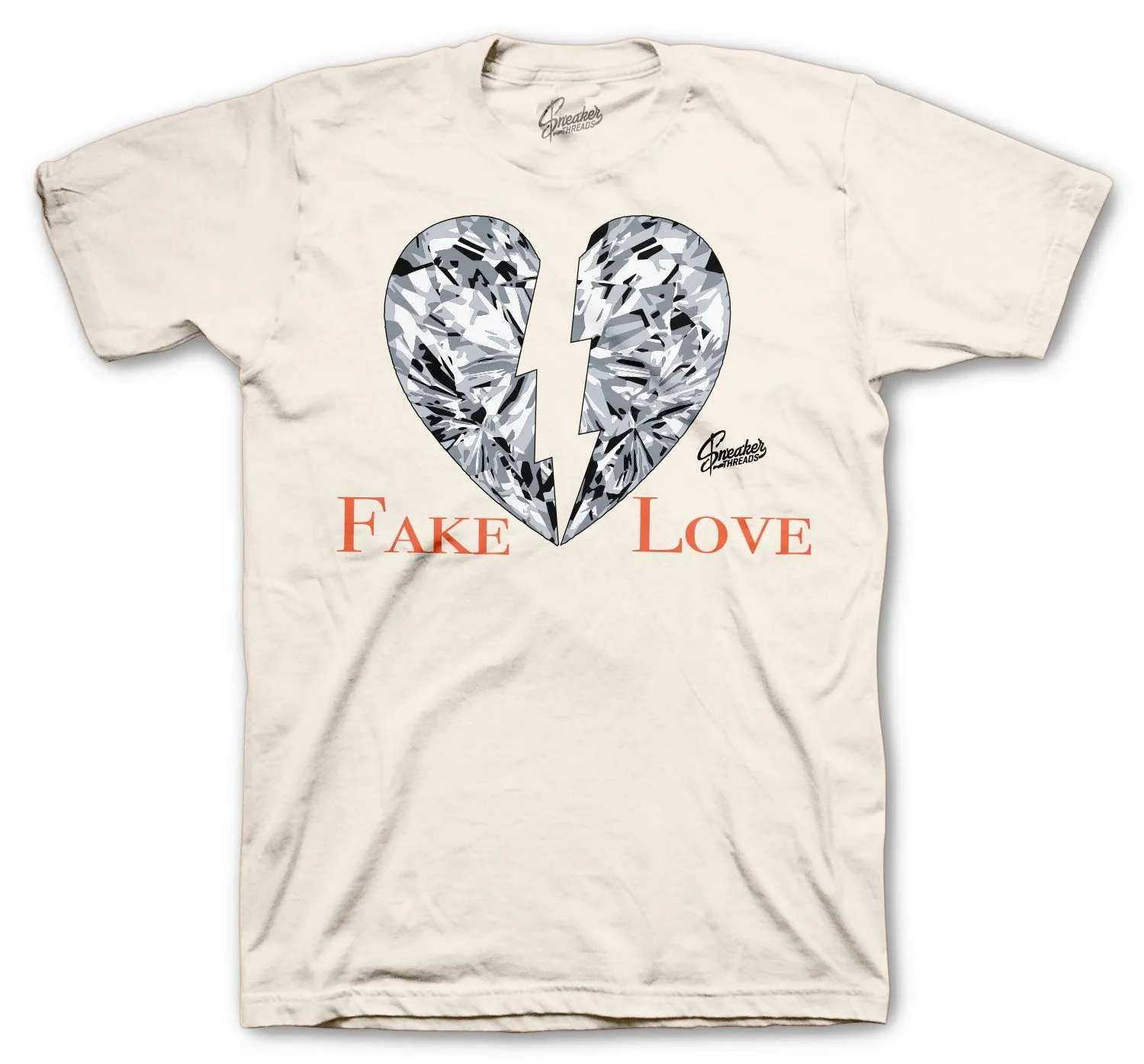 Retro 5 Orange Blaze Shirt - Love - Natural