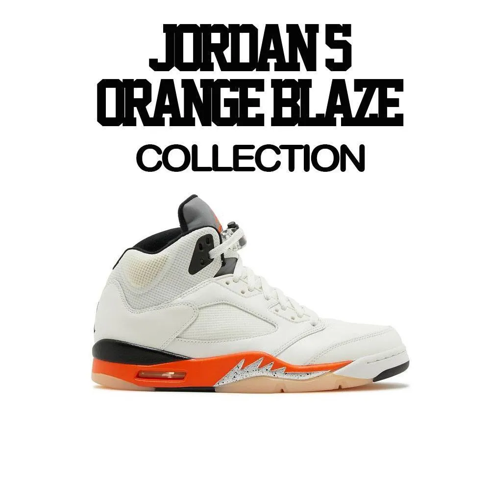 Retro 5 Orange Blaze Shirt - Love - Natural