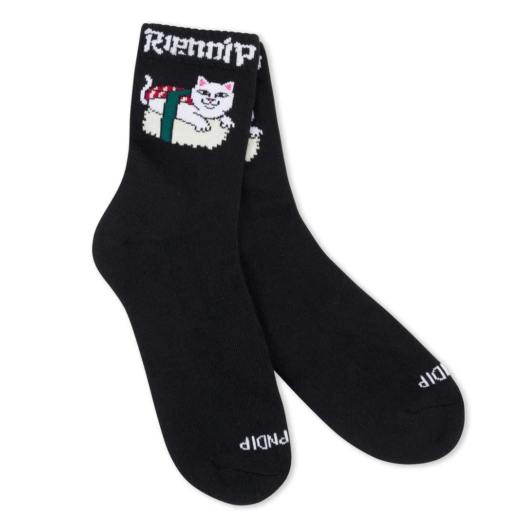 RIPNDIP SUSHI NERM MID SOCKS-CHOCOLATE