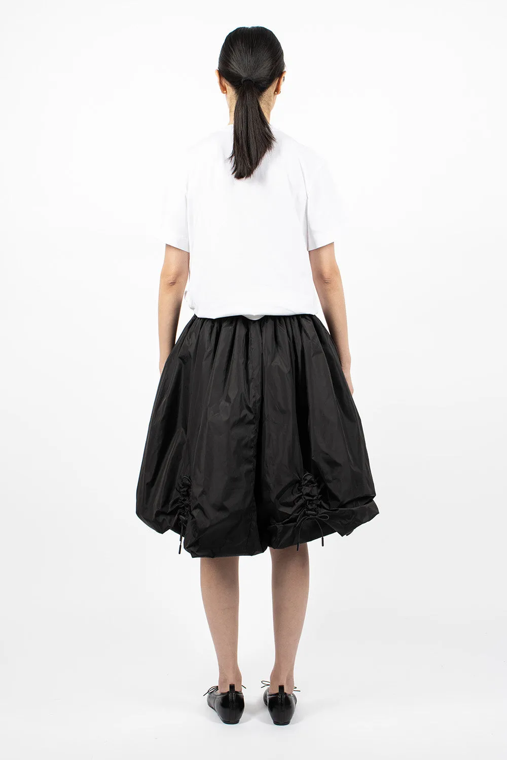 Ruched midi Skirt Black