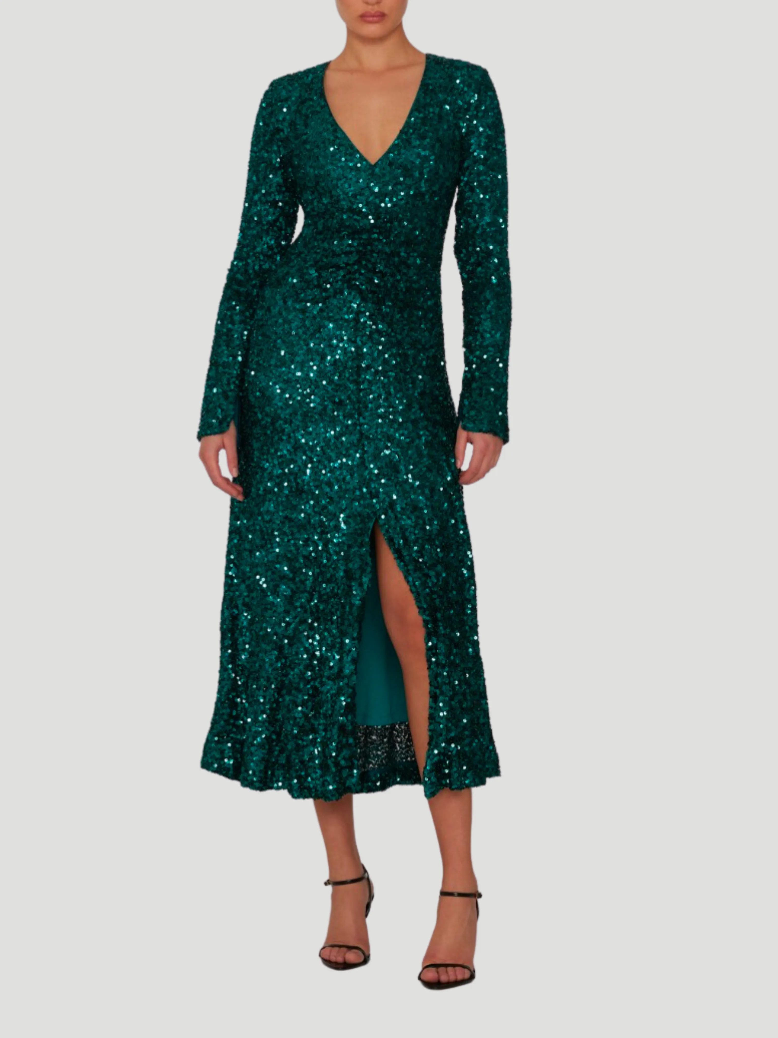 Sequins Midi Slit Dress