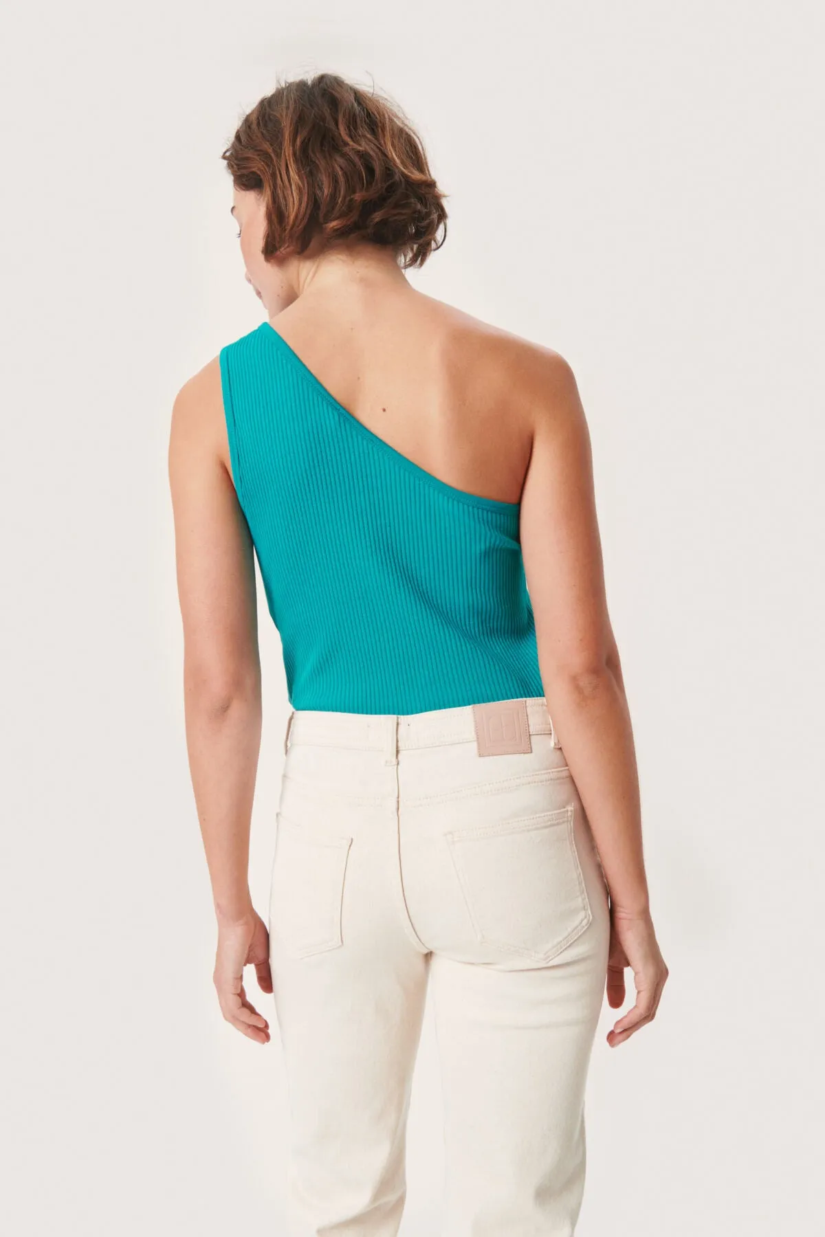 Simone One Shoulder Tank Top