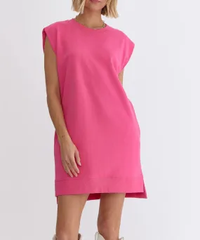 Sleeveless Mini Dress -  Pink