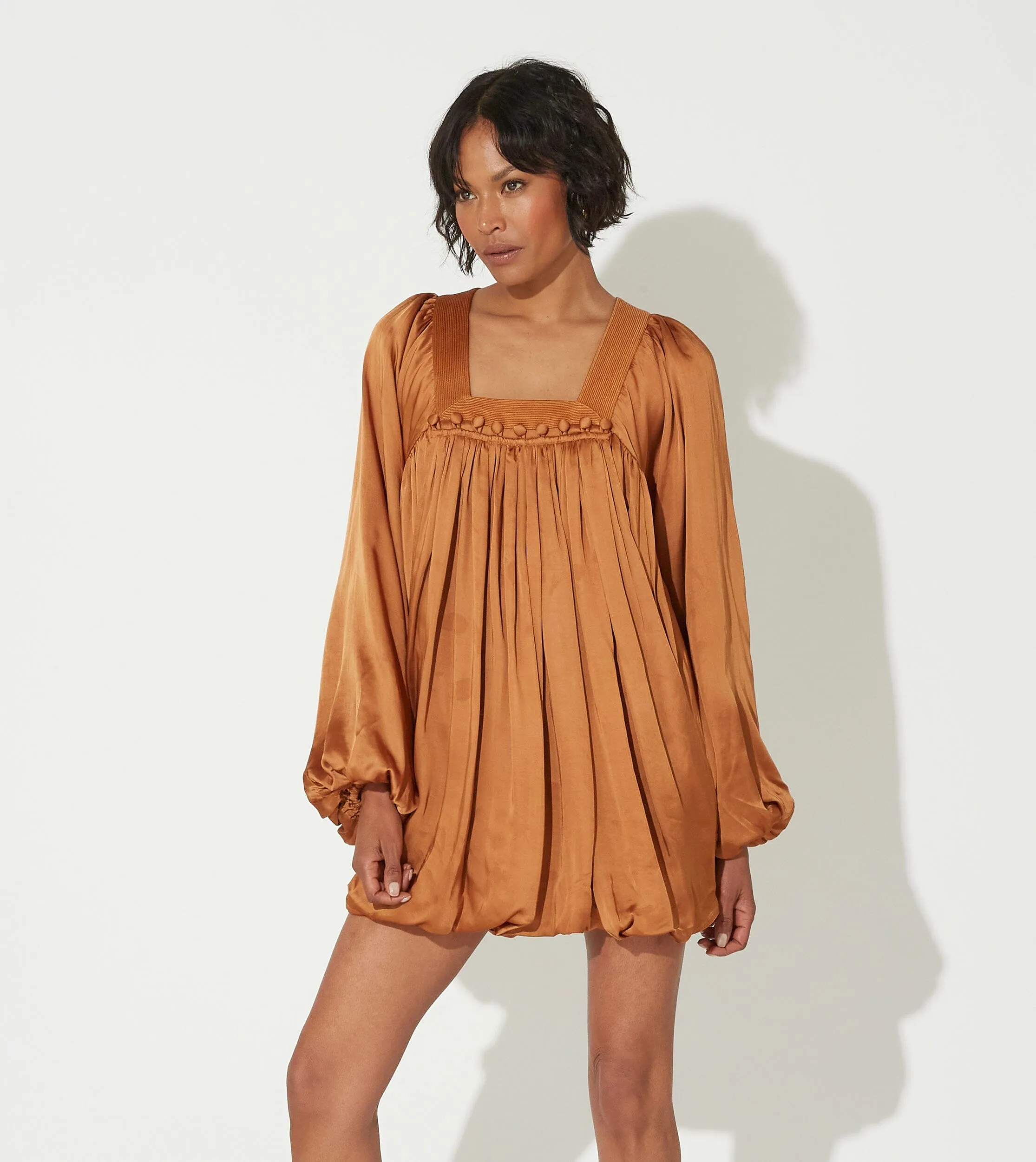 Solene Mini Dress | Bronze